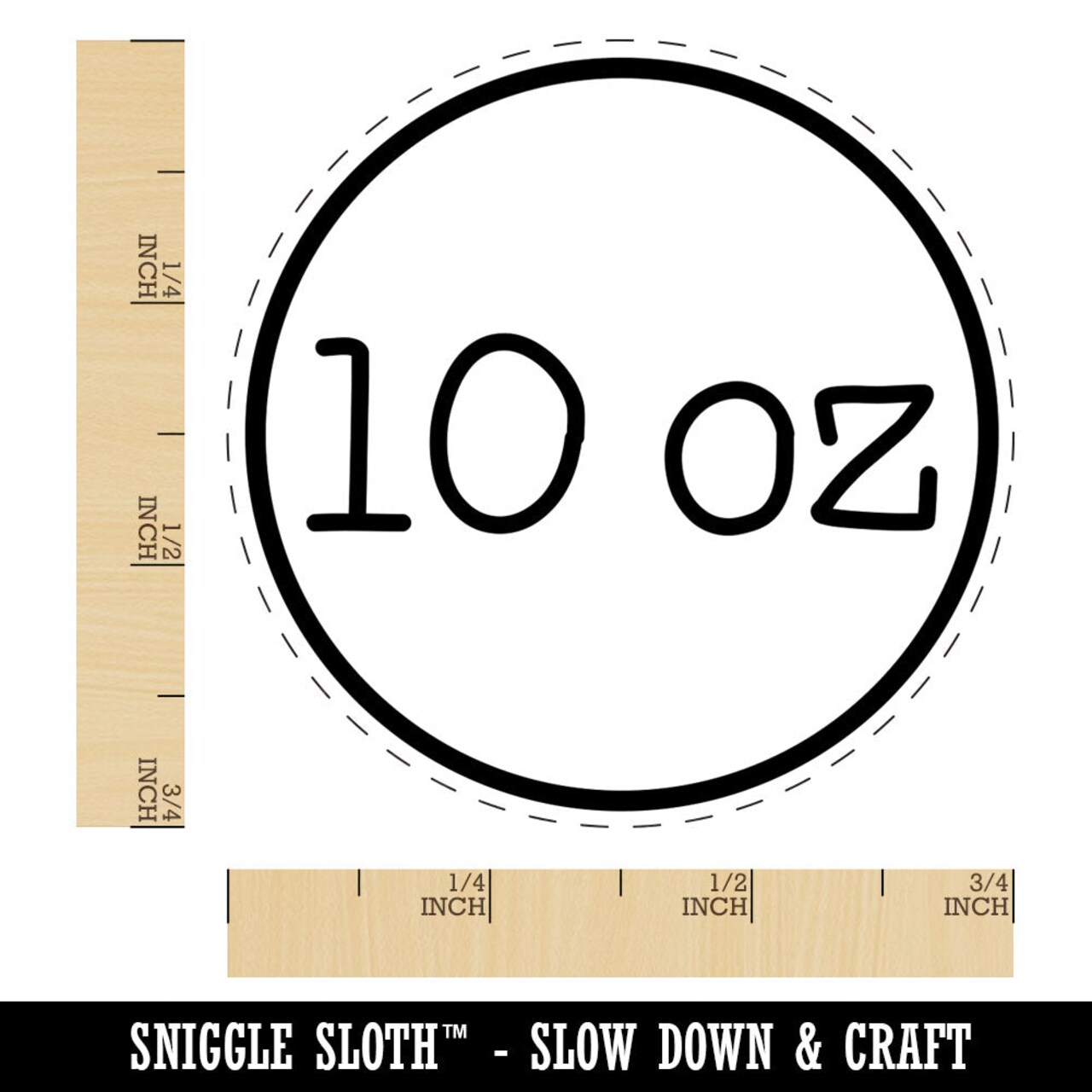 10 oz Ounce Weight Label Rubber Stamp for Stamping Crafting Planners